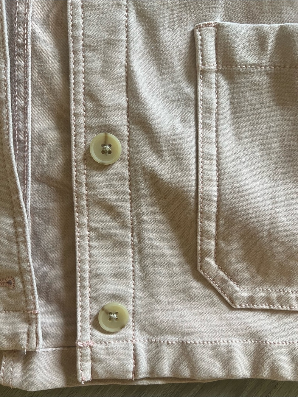 French Connection Pale Pink Cotton Jean Jacket - Picture 5 of 9